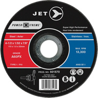 A60PX Power-Xtreme Cut-Off Wheel, 4-1/2" x 1/32", 7/8" Arbor, Type 1, 13300 RPM Equipment World