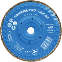 PowerBlend TRM QC Trimmable Flap Disc, 4-1/2" x 5/8"-11, Type 27, Z60 Grit, Zirconia Alumina Equipment World