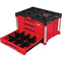 PackOut 4-Drawer Tool Box, 16-3/10" x 22-1/5" x 14-3/10", Red Equipment World