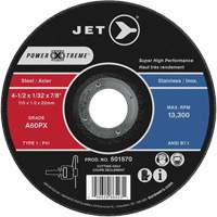 Meules &agrave; tronçonner Power Xtreme, 5" x 1/16", Arbre de 7/8", Type 1, 12 200 Tr/min Equipment World