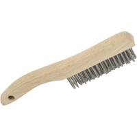 4SHSS Brosse &agrave; r&eacute;curer manuelle, Acier inoxydable, 4 x 16 rangs de fils, Longueur 10" Equipment World
