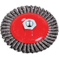 Stringer Bead Brushes for Angle Grinders, 5" Dia., 0.02" Fill, 5/8"-11 Arbor, Steel Equipment World