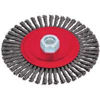 Stringer Bead Brushes for Angle Grinders, 6" Dia., 0.02" Fill, 5/8"-11 Arbor, Steel Equipment World