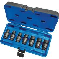 Jeux de douilles universelles, 7 Mcx, Chocs, Prise de 3/8" Equipment World
