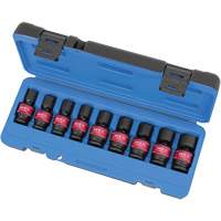 PSU912M Universal Socket Sets, 9 Pcs, Impact, 1/2" Drive Size Equipment World