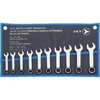 SCWS-10M Stubby Wrench Sets, Combination, 10 Pieces, Metric Equipment World