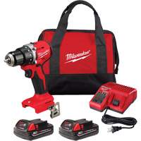 M18 Compact Brushless Drill/ Driver Kit, Lithium-Ion, 18 V, 1/2" Chuck, 550 in-lbs Torque Equipment World