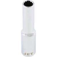 Chrome Socket, 8 mm, 1/4" Drive, 12 Points, Deep Equipment World