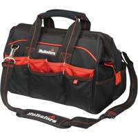16" Tradesman's Tool Bag, Ballistic Polyester, Black/Red Equipment World
