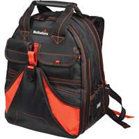 Deluxe Tool Backpack, Black/Red, Ballistic/Polyester Equipment World