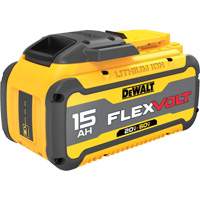 Flexvolt&reg; Max* Battery, Lithium-Ion, 20 V/60 V, 15 Ah Equipment World
