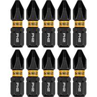 10-Piece FLEXTORQ&reg; Impact Driver Bit Set, Phillips, #2 Tip, 1/4" Drive Size, 1" Length Equipment World
