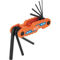 Compact Folding Hex Key Set, 8 Pcs., Metric Equipment World