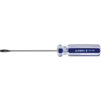 Tournevis &agrave; fente bleu transparent avec bandes , Tige de 1/8", Ronde, Prise en Plastique Equipment World