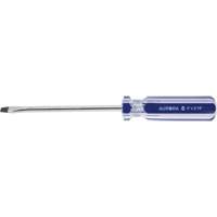 Tournevis &agrave; fente bleu transparent avec bandes, Tige de 3/16", Ronde, Prise en Plastique Equipment World
