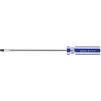 Blue Transparent Striped Slotted Screwdriver, 3/16" Tip, Round, Plastic Handle Equipment World