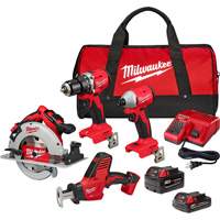 4-Tool Combo Kit, Lithium-Ion, 18 V Equipment World