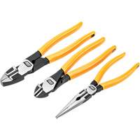 PITBULL Dipped Handle Electrician's Plier Set, 3 Pieces Equipment World