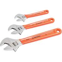 Cushion Grip Wrench Set, Adjustable, 3 Pieces Equipment World