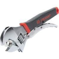 Locking Adjustable Dual Material Wrench, 10" L, 2-18/25" Max Width, Chrome/Polished Equipment World