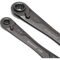 X6 4-in-1 Black Oxide Spline Ratcheting SAE Wrench Set, 2 Pieces, Imperial Equipment World
