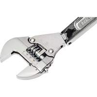 Adjustable Ratcheting Flex Wrench, 8" L, 2-27/50" Max Width, Chrome/Polished Equipment World