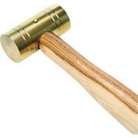Brass Hammer with Hickory Handle, 1 lbs Head Weight, 11" L Equipment World