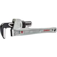 Slim Jaw Pipe Wrench, 1-9/10" Jaw Capacity, 10" Long, Powder Coated Finish, None Handle Equipment World