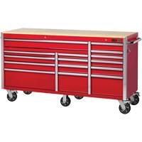 PRC7215 Pro Series Roller Cabinet, 15 Drawers, 72" W x 24" D x Red Equipment World