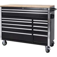 HDRC5212 HD Series Roller Cabinet, 12 Drawers, 51-1/4" W x 21" D x 40-3/10" H, Black Equipment World
