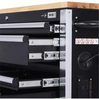 HDRC5212 HD Series Roller Cabinet, 12 Drawers, 51-1/4" W x 21" D x 40-3/10" H, Black Equipment World