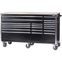 HDRC7220 HD Series Roller Cabinet, 20 Drawers, 72" W x 24" D x 42-3/10" H, Black Equipment World