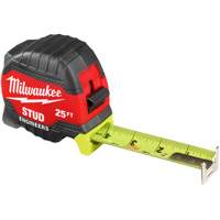 Stud Tape Measure with Engineer's Scale, 1-5/16" x 25' Equipment World