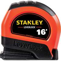 High-Visibility LEVERLOCK&reg; Tape Measure, 16', Imperial Graduations Equipment World