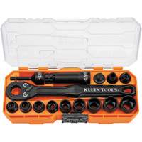 KNECT Essential Pass Through Impact Socket Set, 28 Pcs, Impact, 3/8" Drive Size Equipment World