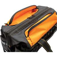 Professional 20" Tool Bag, Nylon, 33 Pockets, Black/Orange Equipment World