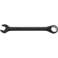 Metric Spline Combination Reversible Ratcheting Wrench, Black/Chrome Finish Equipment World