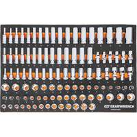 Jeu d'outils m&eacute;triques pour m&eacute;canicien MEGAMOD dans des plateaux en mousse modulaire avec armoire roulante &agrave; outils, 358 morcea Equipment World