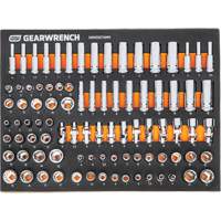 Jeu d'outils m&eacute;triques pour m&eacute;canicien MEGAMOD dans des plateaux en mousse modulaire avec armoire roulante &agrave; outils, 358 morcea Equipment World