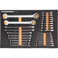 Jeu d'outils m&eacute;triques pour m&eacute;canicien MEGAMOD dans des plateaux en mousse modulaire avec armoire roulante &agrave; outils, 358 morcea Equipment World