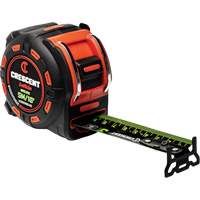 Shockforce NITE EYE Tape Measure, 1-1/4" x 16'/5 m, Metric/SAE Graduations Equipment World