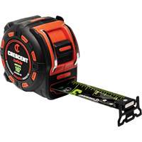 Shockforce NITE EYE Magnetic Tape Measure, 1-1/4" x 16', SAE Graduations Equipment World