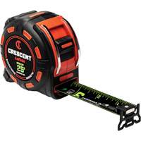 Shockforce NITE EYE Magnetic Tape Measure, 1-1/4" x 25', SAE Graduations Equipment World