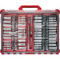 Metric/SAE Ratchet & Socket Set with PACKOUT Low-Profile Organizer, 98 Pcs, 3/8" Drive Size Equipment World