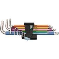 3950/9 Hex-Plus Multicolour Stainless 1 L-Key Set, 9 Pcs., Metric Equipment World