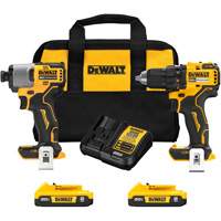 Brushless Cordless Drill/Driver & Impact Driver Combo Kit, Lithium-Ion, 20 V Equipment World