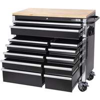 HDRC4112 HD Series Roller Cabinet, 12 Drawers, 41" W x 21" D x 40-3/10" H, Black Equipment World