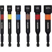 Power Nut Setters, 1/2"/5/16"/1/4"/3/8"/7/16"/9/16" Tip, 1/4" Drive, 4" L, Magnetic Equipment World