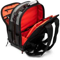 Tradesman Backpack, 18" L x 10" W, Black/Grey/Orange, Polyester Equipment World