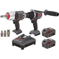 Hammer Drill & Impact Wrench Combo Kit, Lithium-Ion, 20 V Equipment World